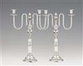 A pair of Berlin silver Louis XVI two flame candelabra - image-1