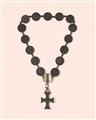 A cast iron necklace with commemorative medallions and a cross pendant - image-2