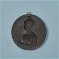 A round cast iron plaque with Princess Luise as a young girl - image-2