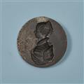 A round cast iron plaque with a portrait of Princess Luise - image-2