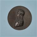 A round cast iron plaque with a portrait of Prince Friedrich Wilhelm Ferdinand Radziwill - image-1