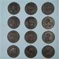 A complete set of cast iron plaques with the 12 Apostles - image-1