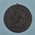 A round cast iron plaque with John the Evangelist - image-2