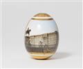 A Berlin KPM porcelain Easter egg with the Royal Palace in Berlin - image-1