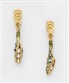 A pair of 18k gold enamel earrings “Schoten II” - image-1