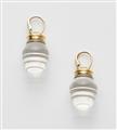A pair of 18k rose gold rock crystal earrings “Krystallos” - image-1