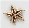 An 18k gold diamond and sapphire starfish brooch - image-2