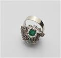 A diamond and emerald cocktail ring - image-3