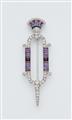 A platinum Art Deco Egyptian style brooch - image-1