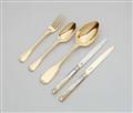 A Strasbourg silver dessert cutlery set in a leather case - image-3