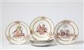 An important set of seven Meissen porcelain plates with scenes from Ovid's Metamorphoses - image-9