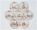 An important set of seven Meissen porcelain plates with scenes from Ovid's Metamorphoses - image-1