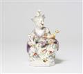 A Meissen porcelain pagode with a parrot - image-1