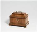A rosewood tea caddy by Abraham Roentgen - image-1