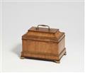 A rosewood tea caddy by Abraham Roentgen - image-3