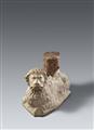 Southern Italy 14th century - Two 14th century South Italian limestone models of lions with columns - image-1