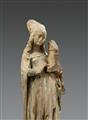 Burgundy first half 15th century - A Burgundian carved limestone figure of Saint Cecilia, first half 15th century - image-2