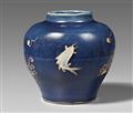 A blue ground baluster jar. Wanli period (1572-1620) - image-1