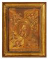 Two straw marquetry panels - image-2