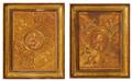 Two straw marquetry panels - image-1