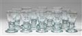 A set of 12 cut glass liqueur glasses - image-1
