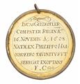 An important silver gilt medallion with the adoration of the shepherds
Gift for the birth of Regina Hainhofer - image-2