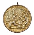 An important silver gilt medallion with the adoration of the shepherds
Gift for the birth of Regina Hainhofer - image-4