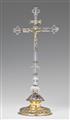 Probably Austria mid-17th century - A small silver-mounted rock crystal altar cross, mid-17th century - image-2