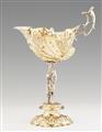 An Augsburg parcel gilt silver shell goblet - image-2