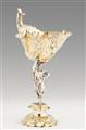 An Augsburg parcel gilt silver shell goblet - image-1