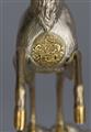 A parcel gilt silver drinking vessel in the form of a stag - image-3