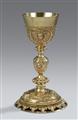 A Baroque silver gilt communion chalice - image-1