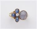 A 14k gold star sapphire ring - image-1