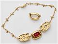 A 14k gold gemstone necklace - image-4