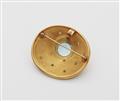 An 18k gold granulation aquamarine brooch - image-2