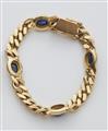 An 18k gold chain bracelet with sapphires - image-2