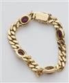 An 18k gold chain bracelet with rubies - image-2