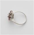A 14k white gold diamond and ruby ring - image-2