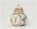 An important Meissen porcelain teapot with K.P.M. Mark and famille verte decor - image-3