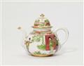An important Meissen porcelain teapot with K.P.M. Mark and famille verte decor - image-1