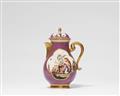 A Meissen porcelain coffee pot with chinoiseries - image-1