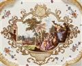A cryptically signed and dated Meissen porcelain tray painted by Johann George Heintze - image-2