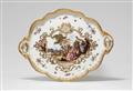 A cryptically signed and dated Meissen porcelain tray painted by Johann George Heintze - image-1