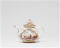 A Meissen porcelain teapot with K.P.M mark and Hoeroldt chinoiseries - image-1