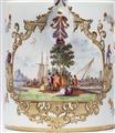 A cryptically signed and dated Meissen porcelain chocolatière by Christian Friedrich Herold - image-3