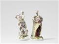 A rare pair of Meissen porcelain figures of a Turkish man and woman - image-1
