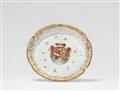 A Meissen porcelain dish with the Althann-Daun arms of alliance - image-1