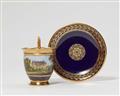 A Sèvres porcelain cup with a view of Ecouen Palace - image-1