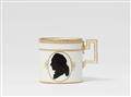A Meissen porcelain cup with a silhouette portrait of Goethe - image-1
