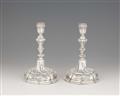 A pair of Augsburg Rococo silver candlesticks - image-1